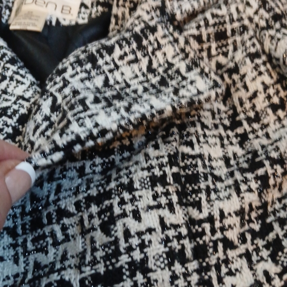 Arden B Vintage Houndstooth Black and White Coat Size XS - Picture 12 of 12